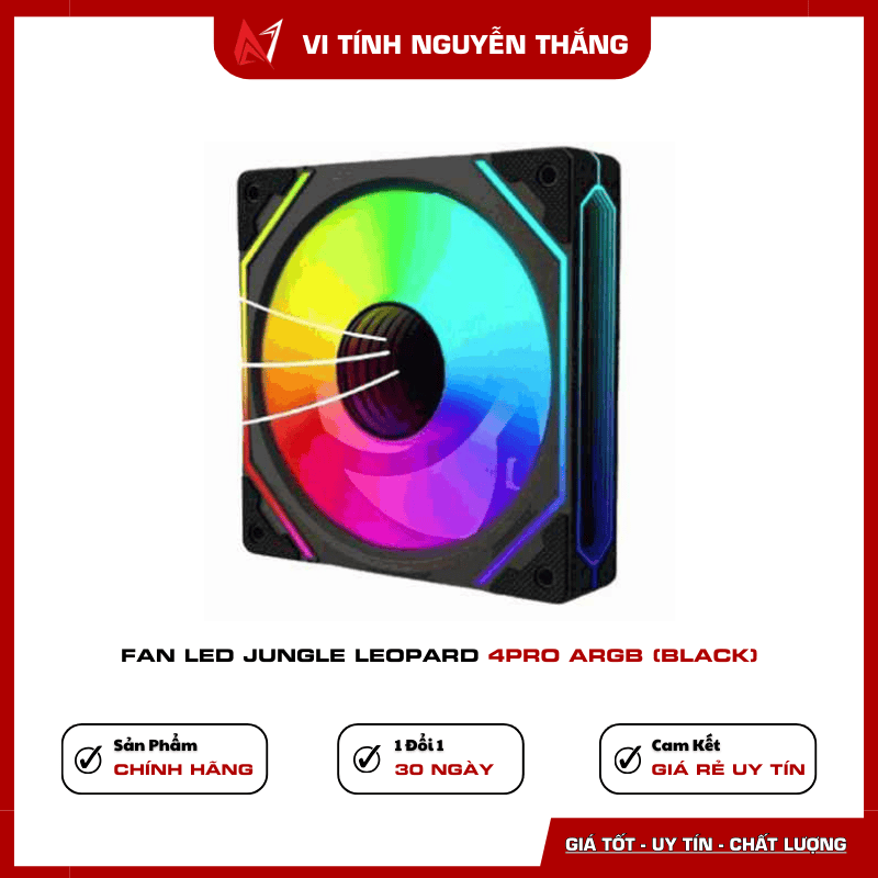 Fan LED Jungle Leopard 4Pro ARGB Black