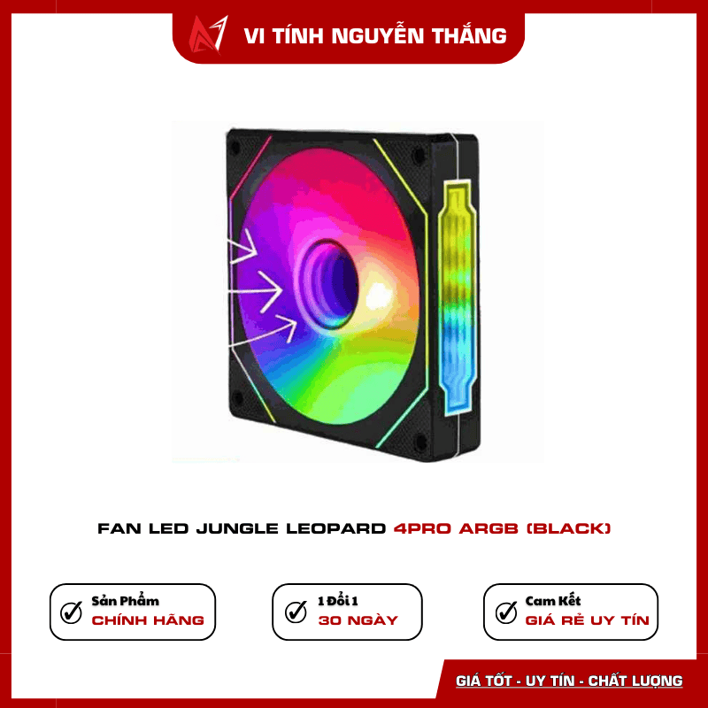 Fan LED Jungle Leopard 4Pro ARGB Black
