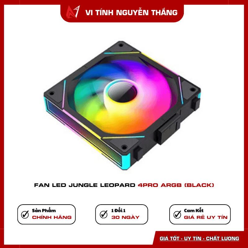 Fan LED Jungle Leopard 4Pro ARGB Black