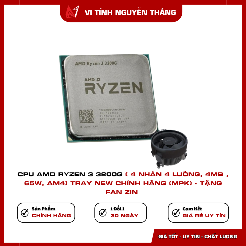 Ryzen 3 3200G socket AM4 4 nhân 4 luồng