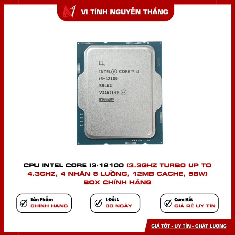 CPU Intel Core i3-12100 Box Fan