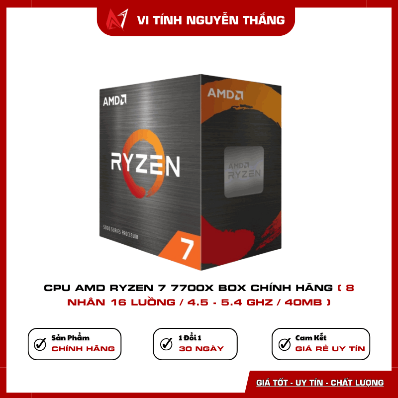 CPU AMD Ryzen 7 7700X Box Chính Hãng