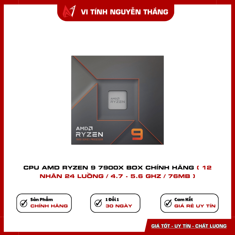 CPU AMD Ryzen 9 7900X PCIe 5.0 DDR5