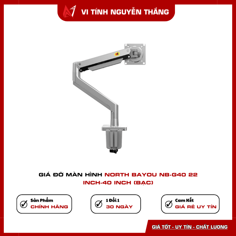 Giá đỡ màn hình North Bayou NB-G40 màu bạc