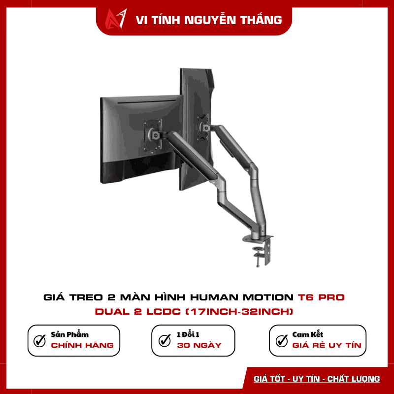 Giá treo Human Motion T6 Pro Dual khung kim loại