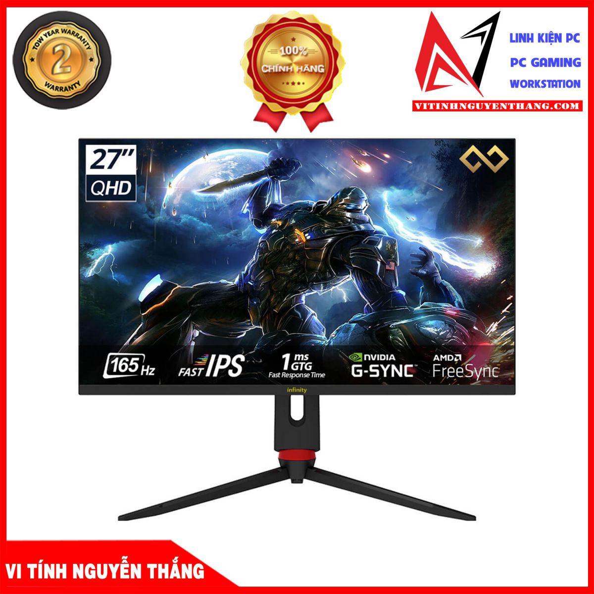 Infinity Fast Ultra - 27 inch 2K QHD IPS / 165Hz / AMD Freesync / Gsync / Chuyên Game