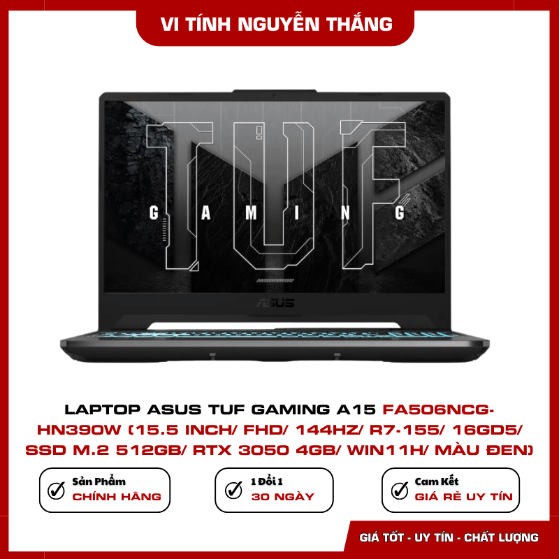 Màn hình 15.6 inch FHD 144Hz Asus TUF Gaming A15 FA506NCG-HN390W
