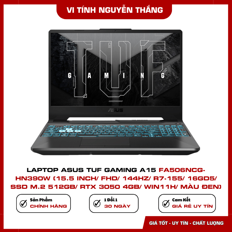 Laptop Asus TUF Gaming A15 FA506NCG-HN390W Ryzen 7 155