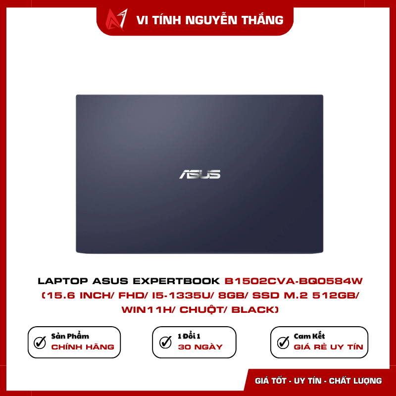 Laptop ASUS ExpertBook B1502CVA-BQ0584W Windows 11 Home màu đen