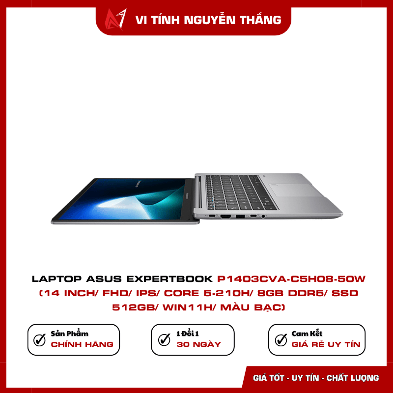 Laptop ASUS ExpertBook P1403CVA màu bạc Windows 11 Home