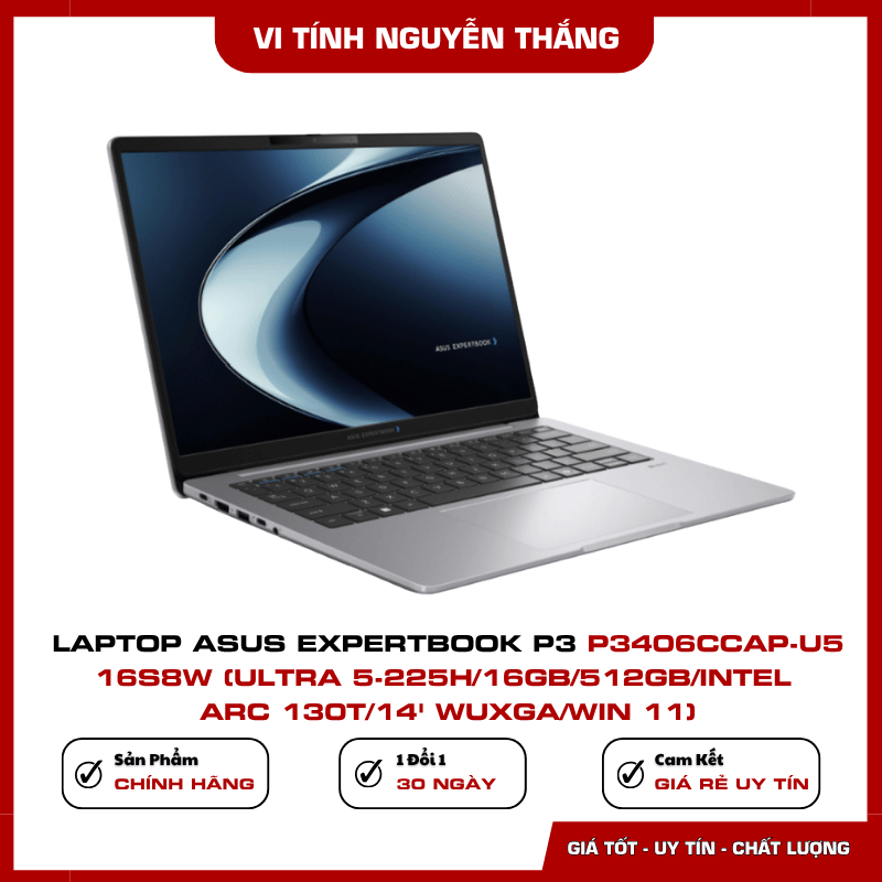 Laptop doanh nghiệp ASUS ExpertBook P3 P3406CCAP-U516S8W