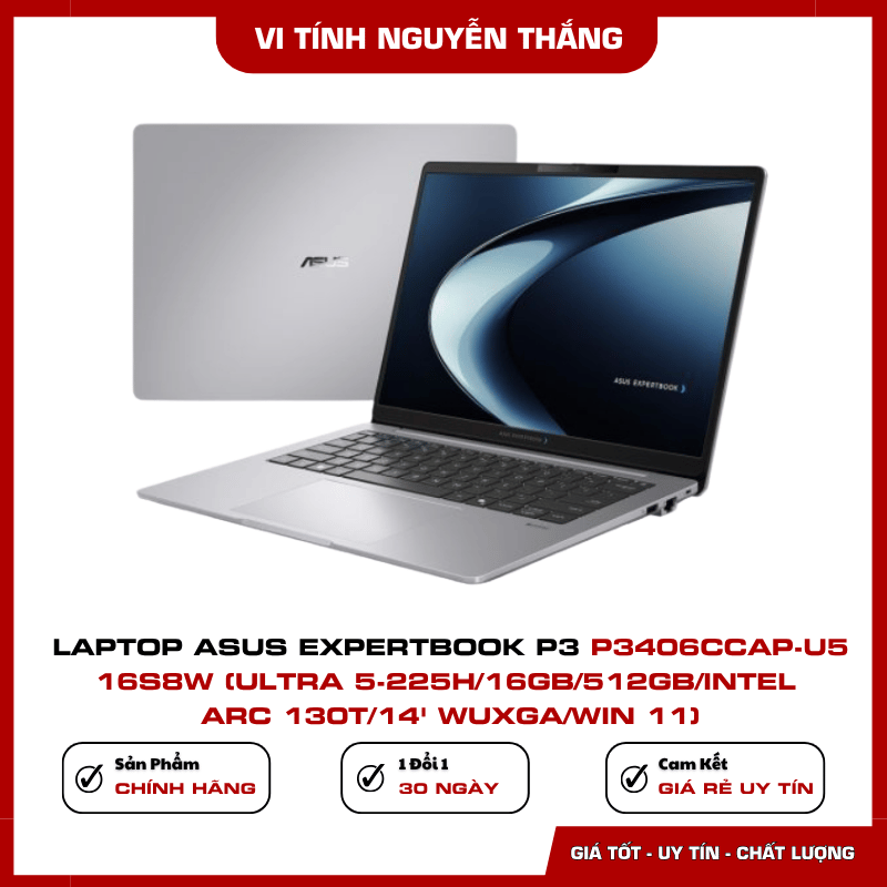 Laptop ASUS ExpertBook P3 P3406CCAP-U516S8W Core Ultra 5 225H