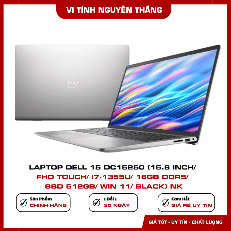 Laptop Dell 15 DC15250 Intel Core i7-1355U hiệu năng văn phòng