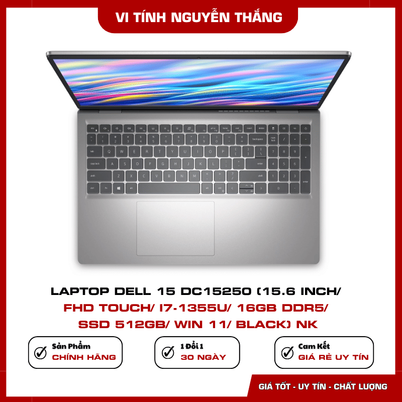 Màn hình cảm ứng Full HD 15.6 inch Laptop Dell 15 DC15250