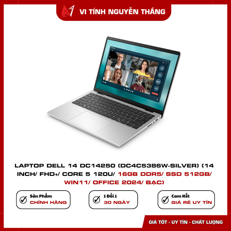 Laptop Dell 14 DC14250 Core 5 120U hiệu năng văn phòng