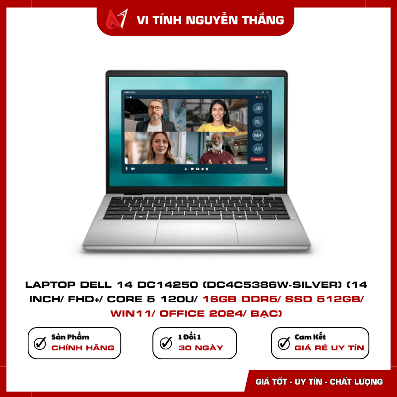 Laptop Dell 14 DC14250 DC4C5386W-Silver màu bạc
