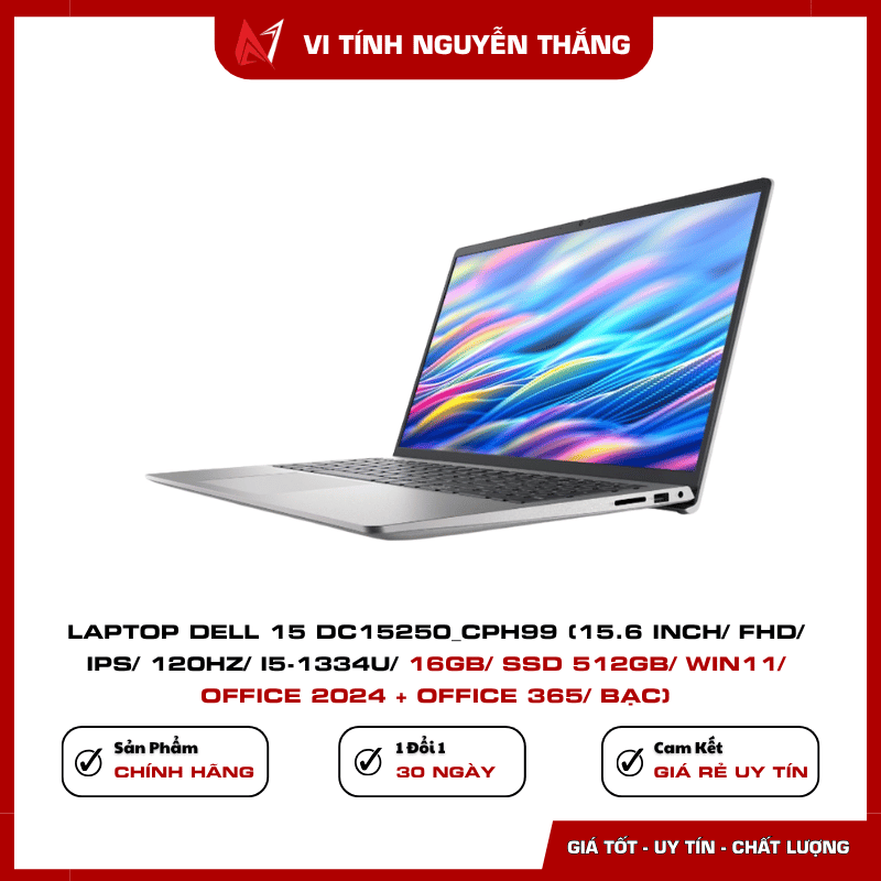 Laptop Dell 15 DC15250_CPH99 RAM 16GB SSD 512GB