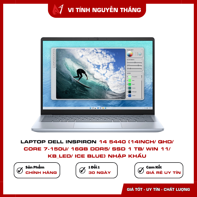 Laptop Dell Inspiron 14 5440 Core 7-150U Ice Blue
