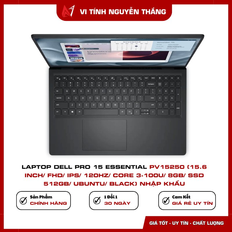Laptop Dell PV15250 RAM 8GB DDR5 SSD 512GB