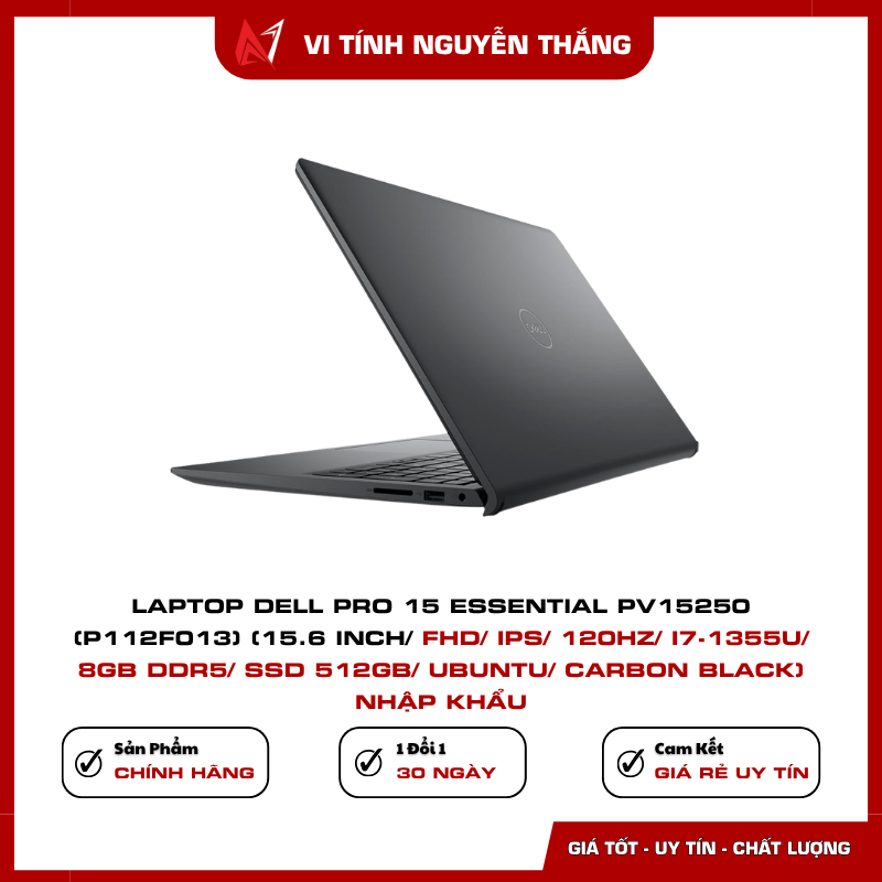 Laptop Dell Pro 15 Essential PV15250 RAM DDR5 SSD 512GB