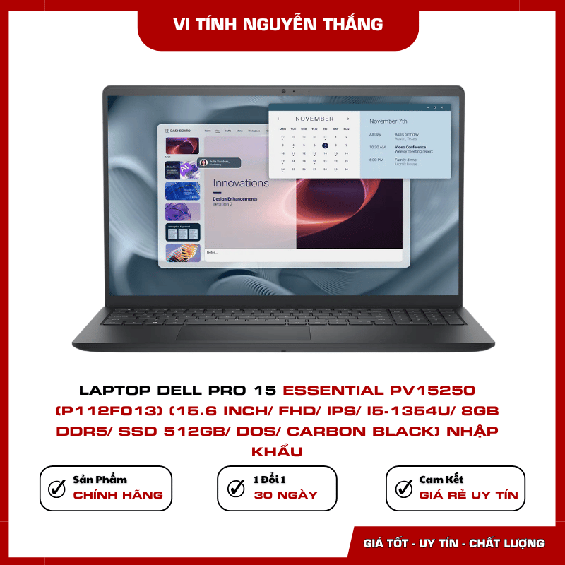 Laptop Dell Pro 15 Essential PV15250 P112F013 i5-1354U
