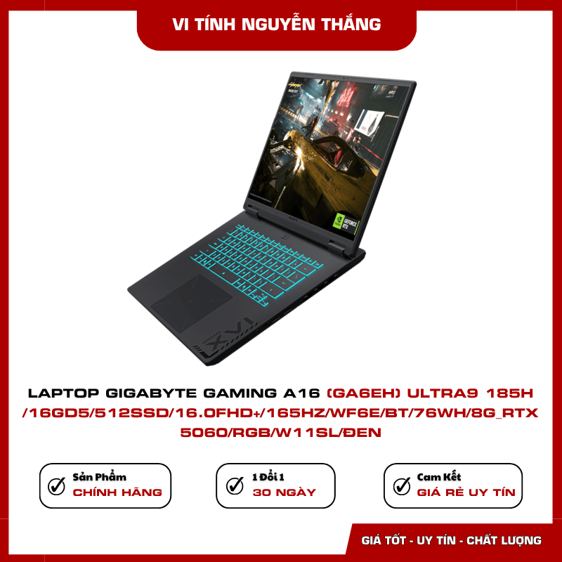 RAM DDR5 và SSD Gigabyte Gaming A16 GA6EH