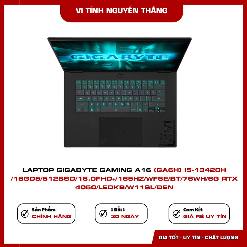 Card đồ họa RTX 4050 6GB trên Laptop Gigabyte Gaming A16 GA6H