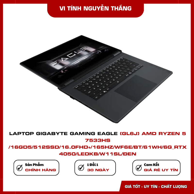 RAM DDR5 và SSD PCIe Gen4 trên laptop GIGABYTE EAGLE GL6J