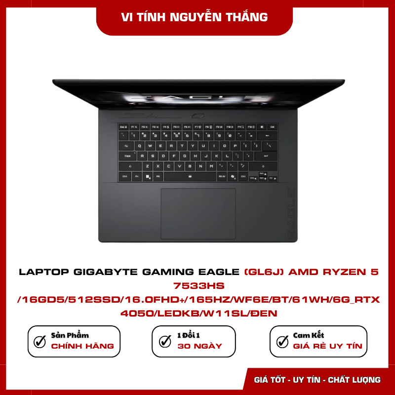Thiết kế và cổng kết nối laptop GIGABYTE EAGLE GL6J