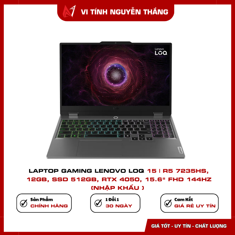 Laptop Gaming Lenovo LOQ 15 Ryzen 5 7235HS RTX 4050