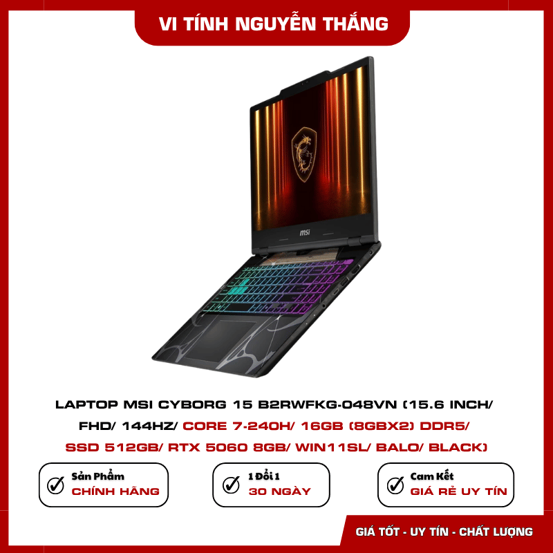 Cổng kết nối MSI Cyborg 15 B2RWFKG-048VN