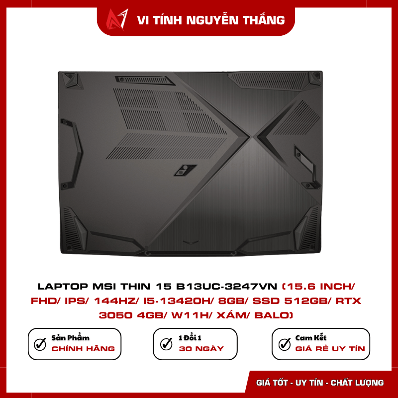 Laptop MSI Thin 15 B13UC-3247VN RAM 8GB SSD 512GB