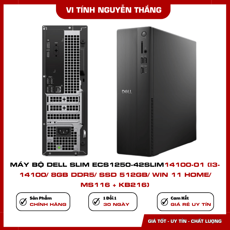 Thiết kế gọn gàng của Máy Bộ Dell Slim ECS1250