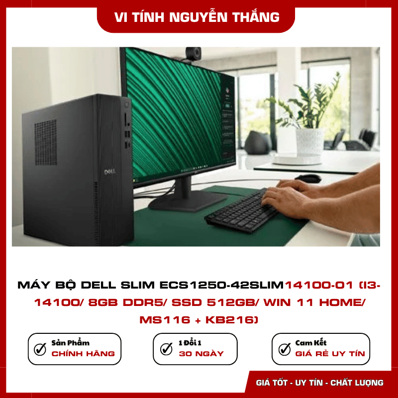 Máy Bộ Dell Slim ECS1250-71092471-16GB trang bị Intel Core i5-14400