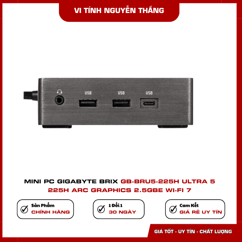 Mini PC GIGABYTE BRIX GB-BRU5-225H Wi-Fi 7 và 2.5GbE