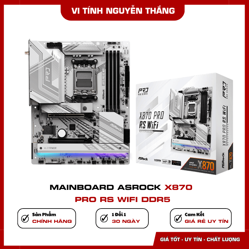 Cổng kết nối ASRock X870 Pro RS WiFi DDR5