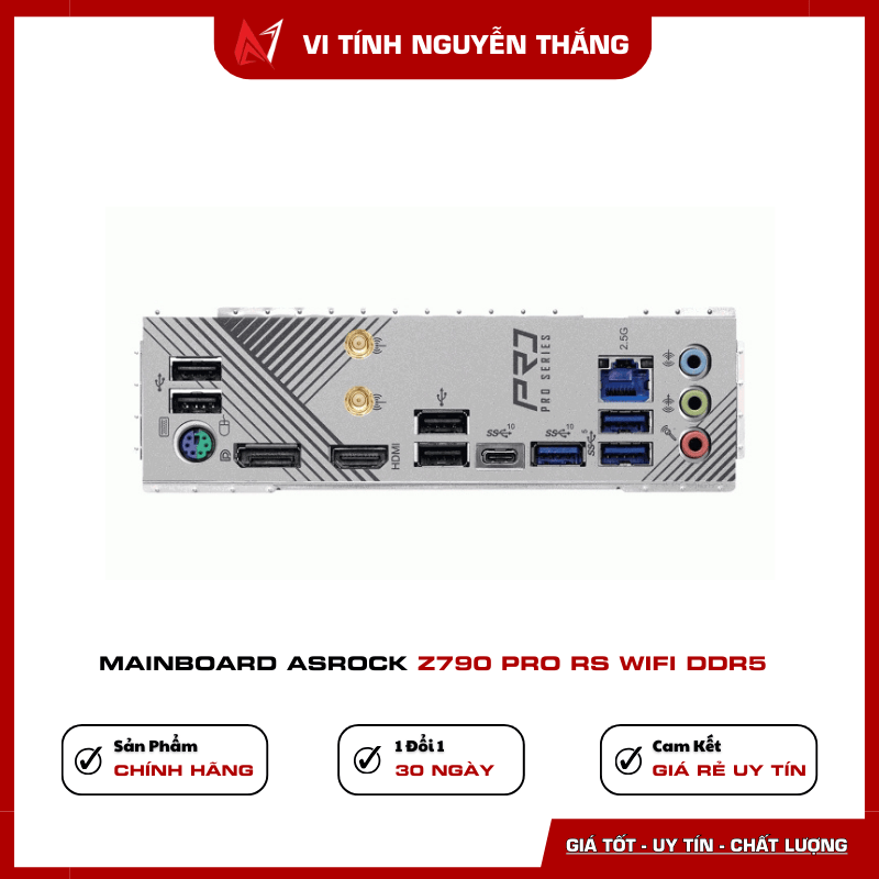 Mainboard ASRock Z790 Pro RS WiFi kết nối WiFi LAN