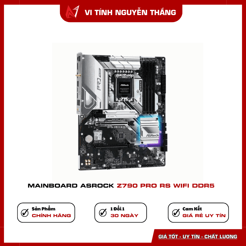 ASRock Z790 Pro RS WiFi thiết kế tản nhiệt VRM