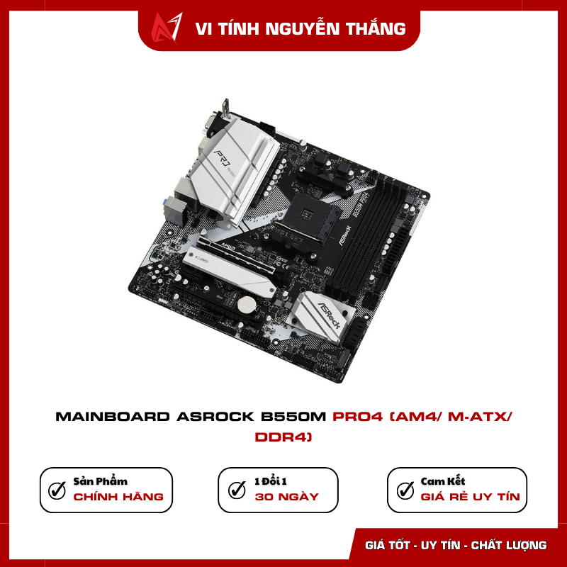 Asrock B550M Pro4 hỗ trợ RAM DDR4 tối đa 128GB