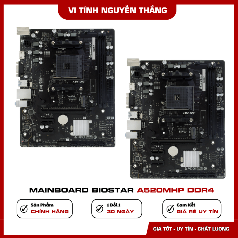 Cổng kết nối Mainboard Biostar A520MHP DDR4