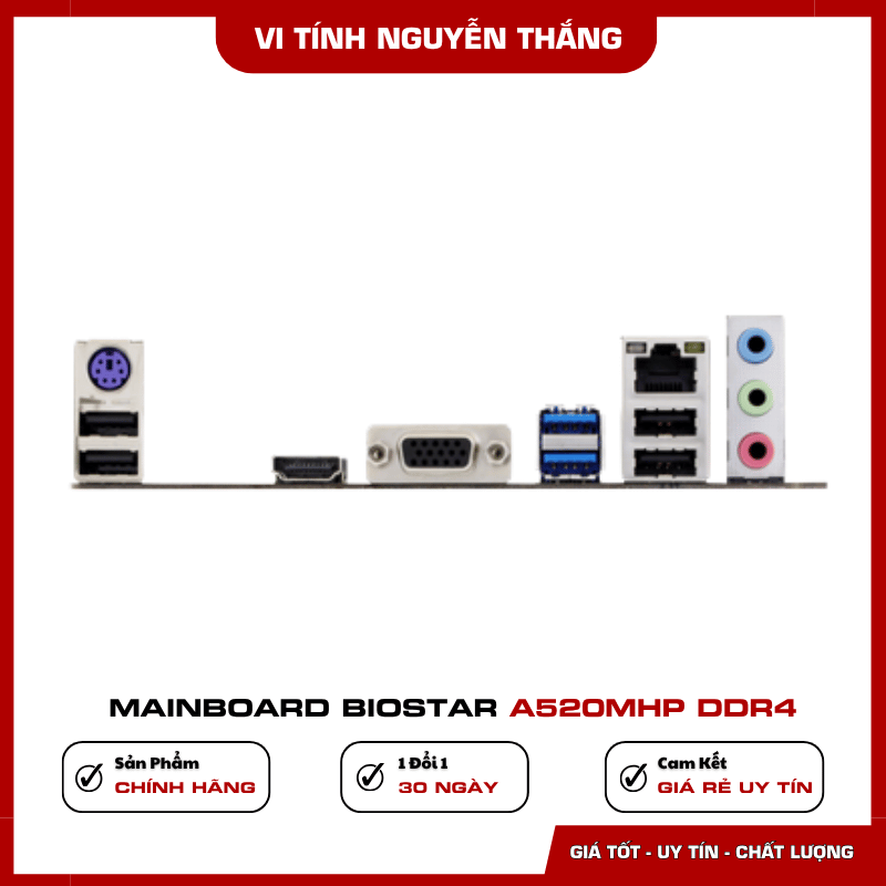 Khe M2 PCIe và SATA trên Mainboard Biostar A520MHP