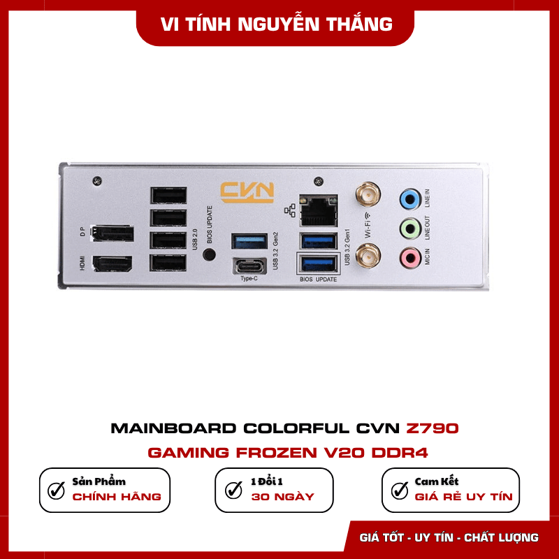 Khe mở rộng mainboard Colorful CVN Z790 GAMING FROZEN V20 DDR4