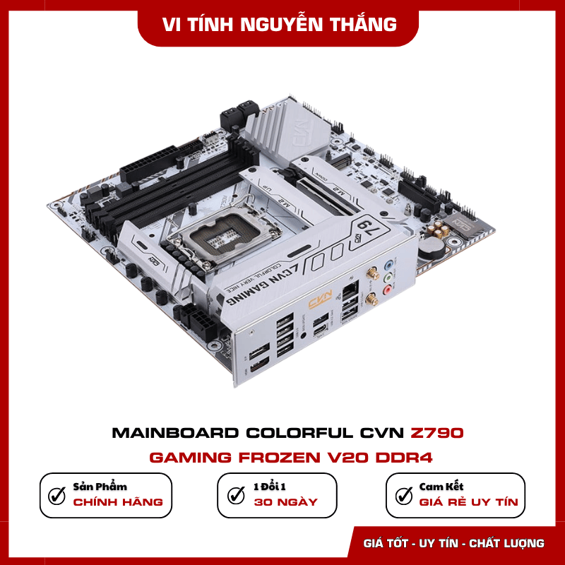 Khe RAM DDR4 trên mainboard Colorful CVN Z790 GAMING FROZEN