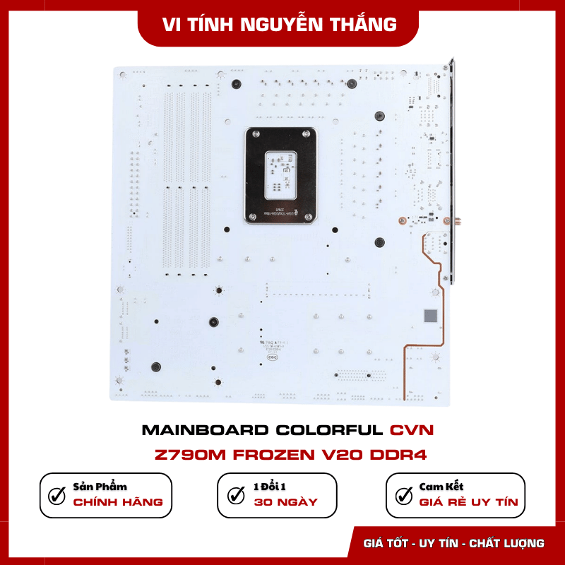 Bốn khe RAM DDR4 trên Colorful CVN Z790M FROZEN V20