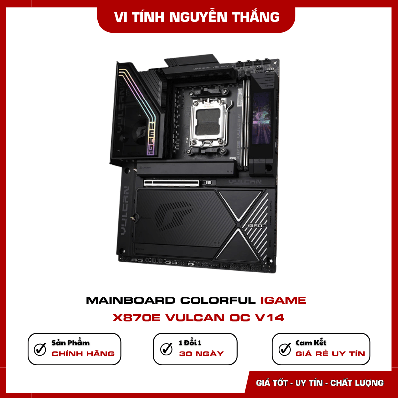 Vulcan Smart Screen trên Mainboard Colorful iGame X870E VULCAN OC V14