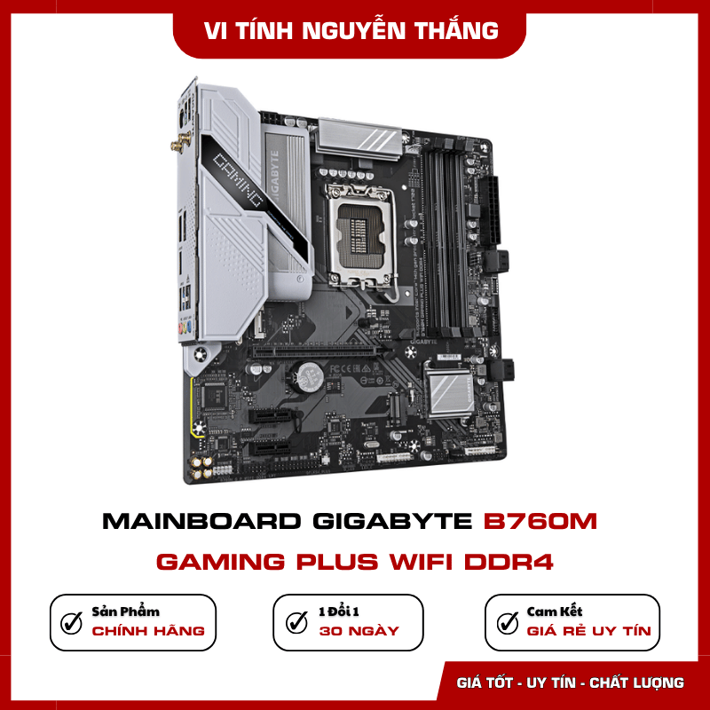 Khe M.2 PCIe 4.0 trên Mainboard GIGABYTE B760M Gaming Plus WiFi DDR4
