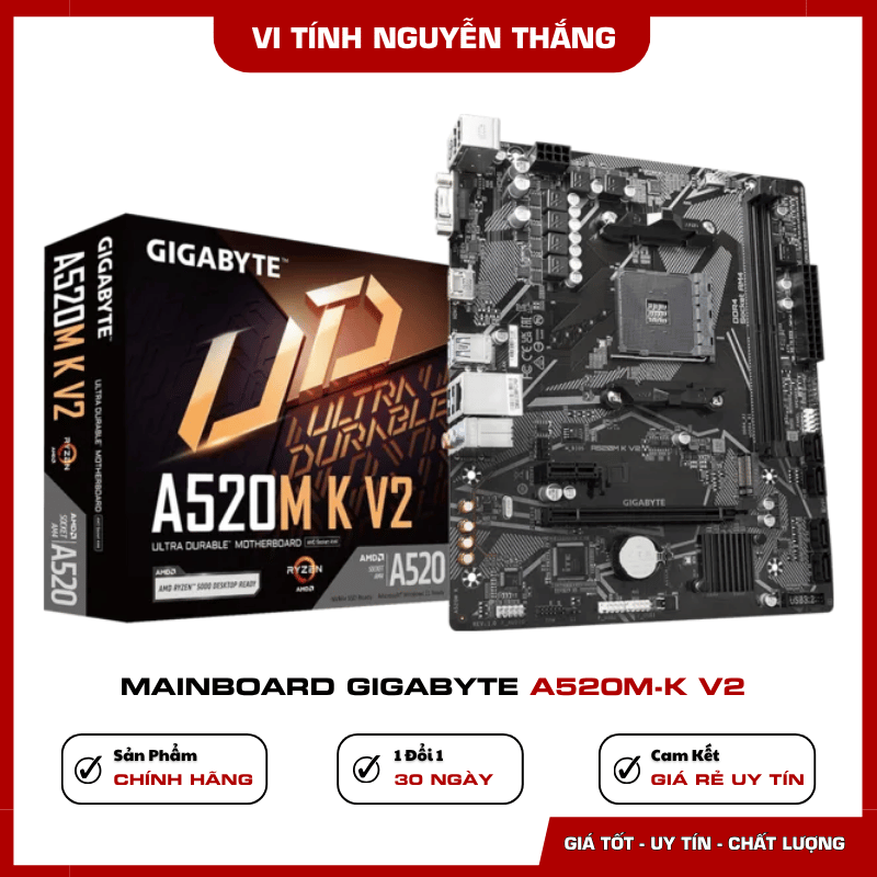 Thiết kế Micro ATX Gigabyte A520M-K V2