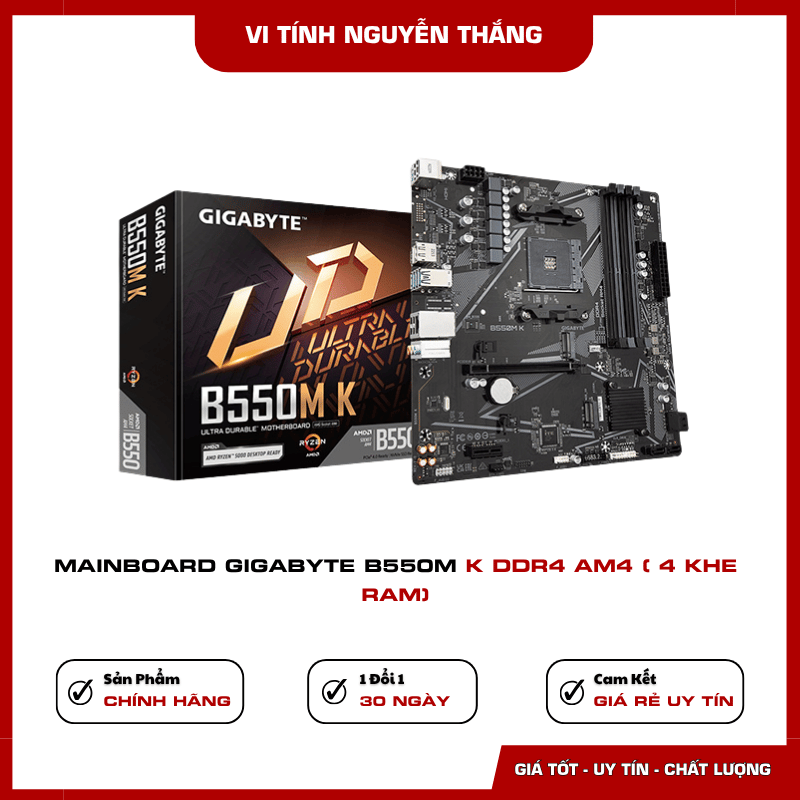 Mainboard Gigabyte B550M K DDR4 AM4 hỗ trợ CPU Ryzen