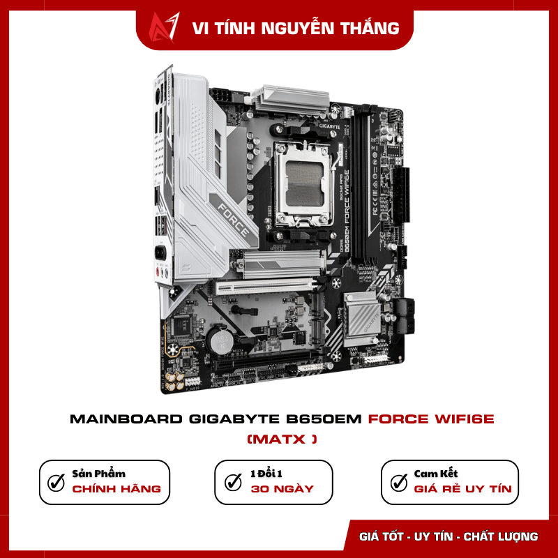 Bo mạch chủ Gigabyte B650EM FORCE WIFI6E hỗ trợ DDR5
