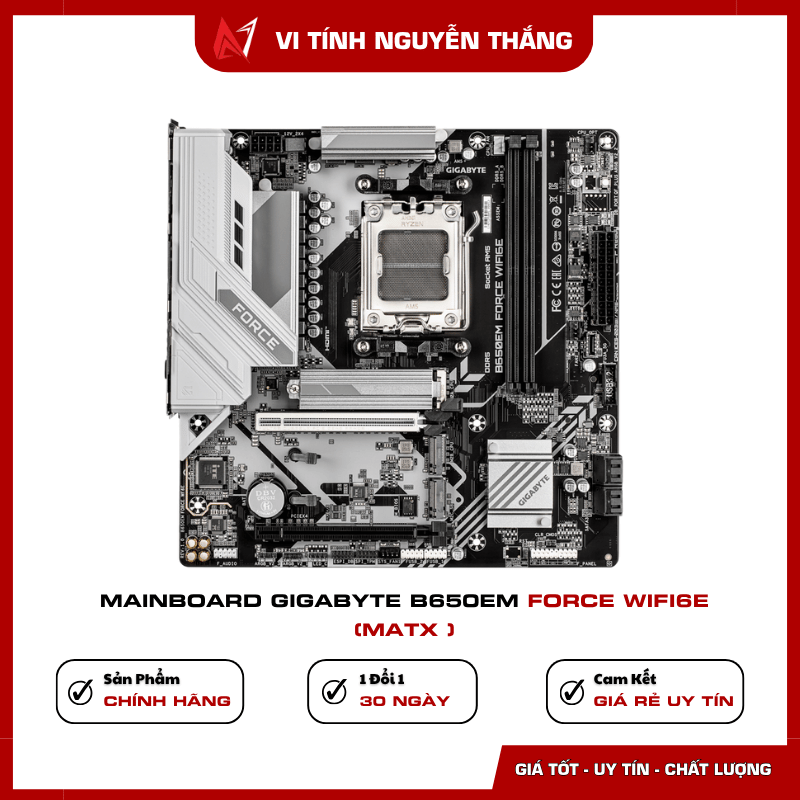 Main Gigabyte B650EM FORCE WIFI6E hỗ trợ SSD M2 PCIe